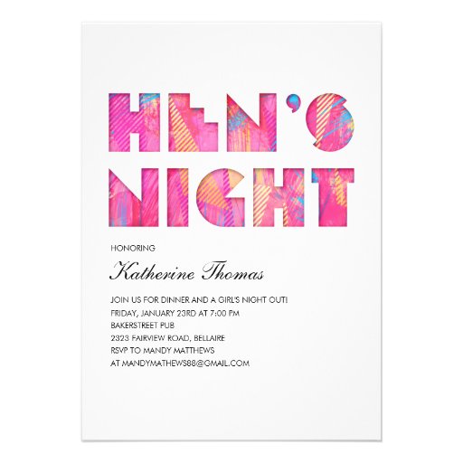 Hens Night Invitation Wording 7