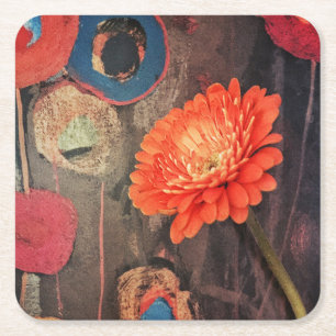 Modern Poppies Coasters