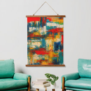 Modern Portuguese Abstract Colour Block Wall Tapes Hanging Tapestry
