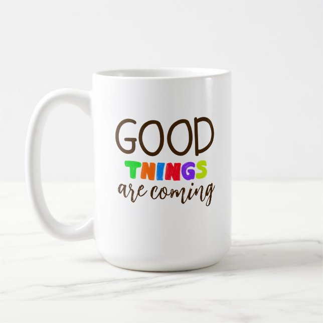 Modern Positive Hand Lettering Mug (Left)