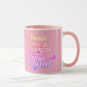 Modern Positive Science Quote Cool Girly Pink Mug