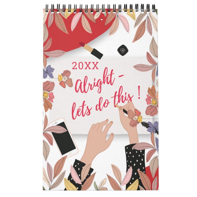 Modern Positive Vibes Motivational Abstract 2022 Calendar (Cover)
