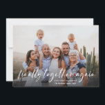 Modern Post Covid Finally Together Again Photo Holiday Card<br><div class="desc">These stylish holiday photo cards feature modern typography in white, reading, "finally together again" over a full bleed photo. How fitting at this time when many friends and family can gather together once again, following the COVID pandemic! A dark gradient overlay towards the bottom allows the text to stand out...</div>