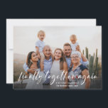 Modern Post Covid Finally Together Again Photo Holiday Card<br><div class="desc">These stylish holiday photo cards feature modern typography in white, reading, "finally together again" over a full bleed photo. How fitting at this time when many friends and family can gather together once again, following the COVID pandemic! A dark gradient overlay towards the bottom allows the text to stand out...</div>