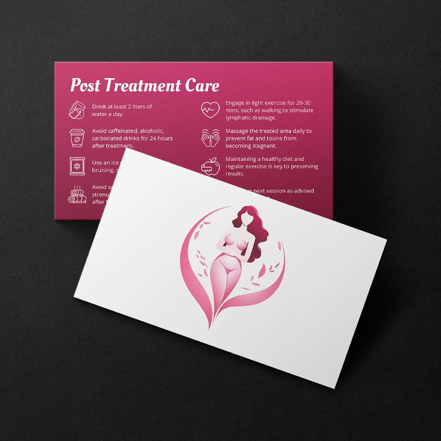 Modern Post / Pre Treatment Care Body Sculpting Business Card (Creator Uploaded)