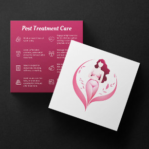 Modern Post / Pre Treatment Care Body Sculpting Square Business Card