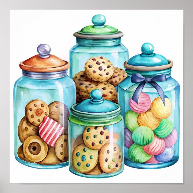 Modern poster art print candy jars (Front)
