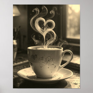 Modern poster art print coffee