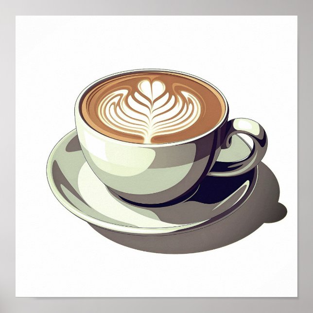 Modern poster art print coffee (Front)