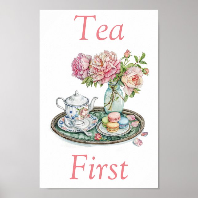 Modern poster art print tea (Front)