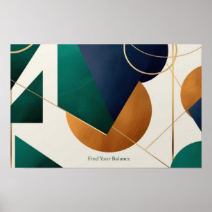 Modern poster minimalist with overlapping triangle