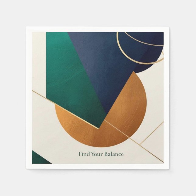 Modern poster minimalist with overlapping triangle napkin (Front)