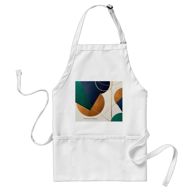 Modern poster minimalist with overlapping triangle standard apron (Front)