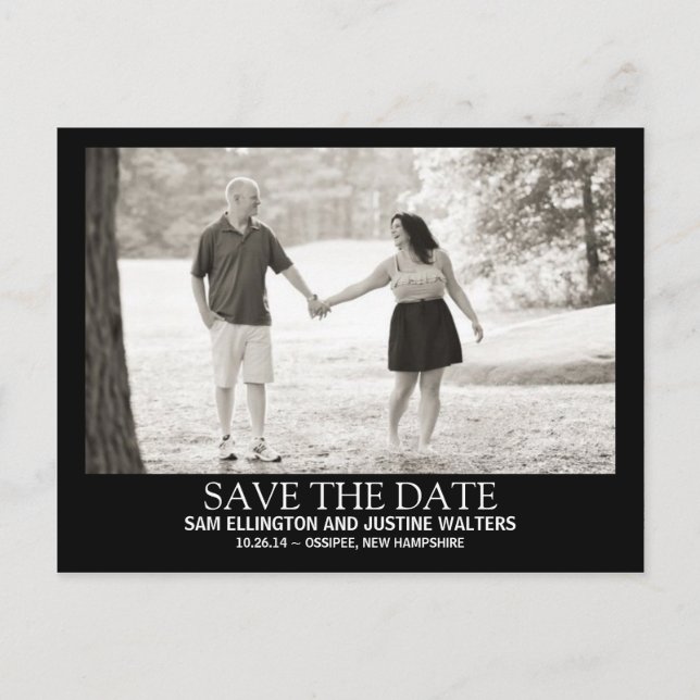 Modern Poster Style Photo Postcard (Front)