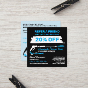 Modern Power House Cleaning Pressure Washing Referral Card