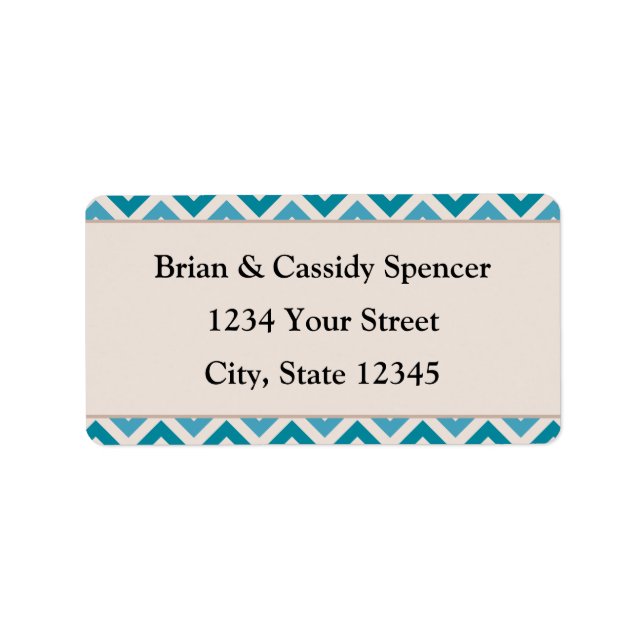Modern Pre-printed Blue Christmas Address Labels (Front)