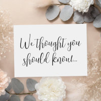 Modern Pregnancy Announcement Card