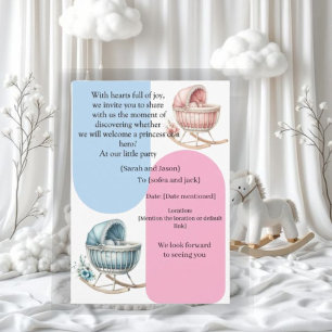 Modern Pregnancy Announcement Card - Bilingual Ara