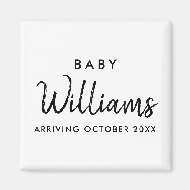 Modern Pregnancy Announcement Magnet (Front)