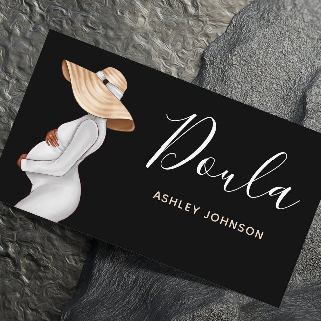 Modern Pregnant Woman Illustration Maternity Theme Business Card (Creator Uploaded)