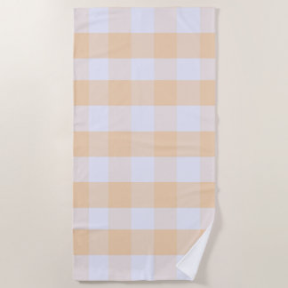 Modern Preppy Gingham Beach Towel
