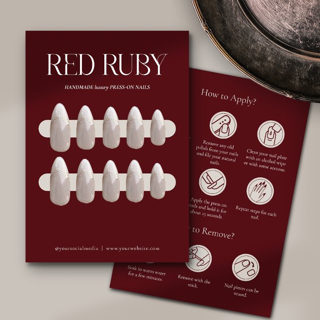 Modern Press On Nails Packaging Display Card (Creator Uploaded)