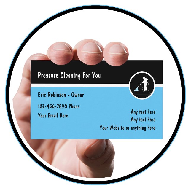 Modern Pressure Washing And Cleaning Business Card (Creator Uploaded)
