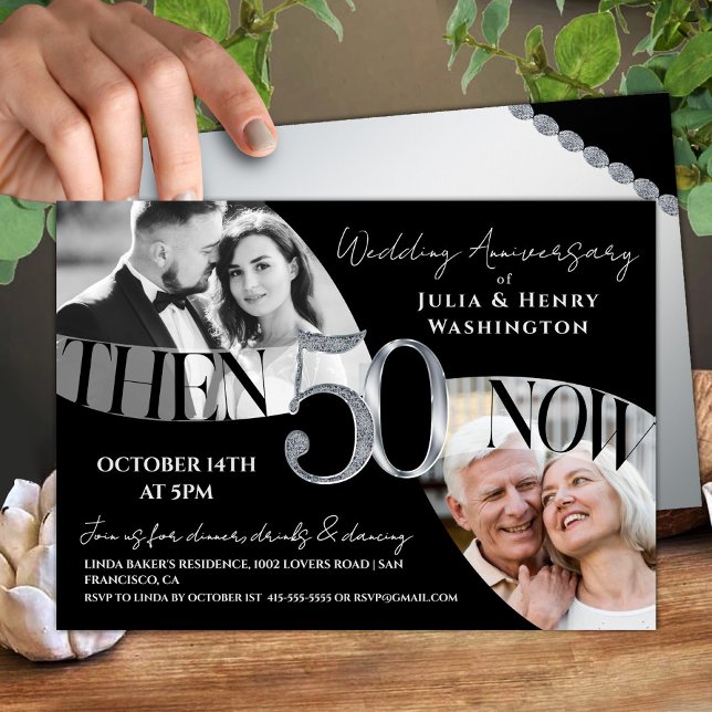Modern Prestige 50th Wedding Anniversary Invitation (Creator Uploaded)