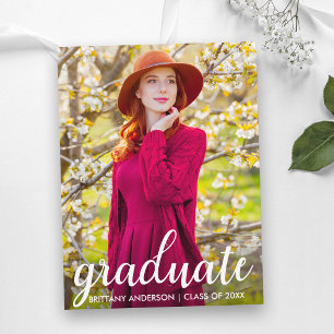 Modern Pretty Graduation Party Photo Invite WS