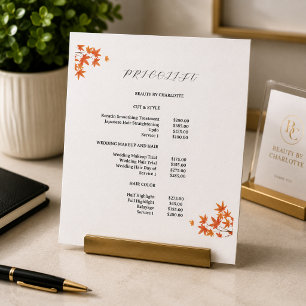 Modern, price list Poster