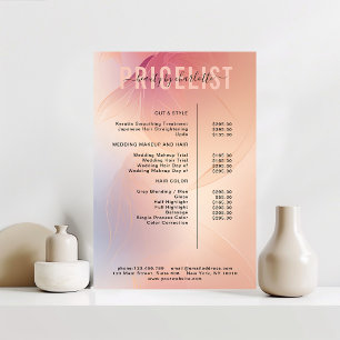 Modern,  price list Poster