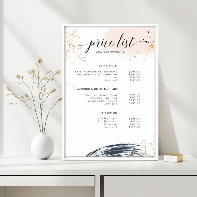 Modern,  price list Poster (Creator Uploaded)