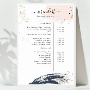 Modern,  price list Poster