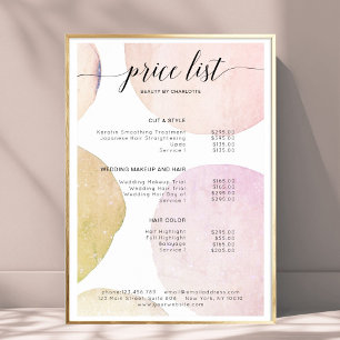 Modern,  price list Poster