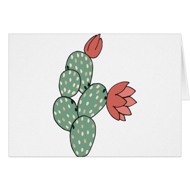 Modern Prickly Pear Cactus (Front Horizontal)