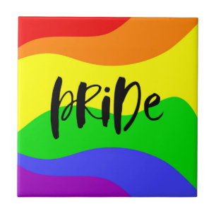 Modern Pride Rainbow Ceramic Tile