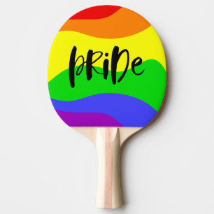 Modern Pride Rainbow Ping Pong Paddle