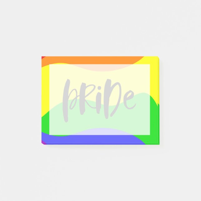 Modern Pride Rainbow Post-it Notes (Front)