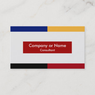 Modern Primary Colours Business Card