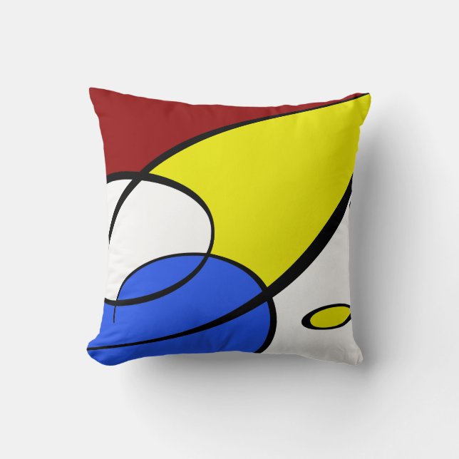 Modern Primary Colours Cushion (Front)