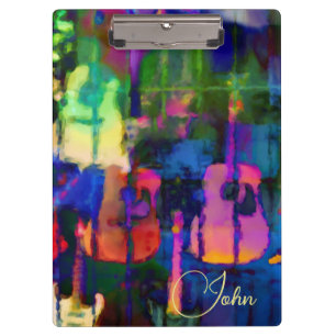 Modern Primary Colours Guitar Clipboard