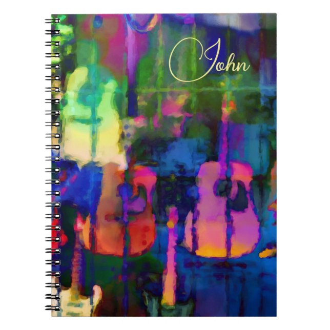 Modern Primary Colours Guitar Notebook (Front)