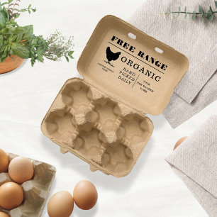 Modern Print Free Range Egg Carton Stamp