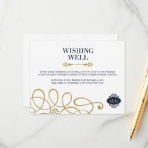 Modern Print The Love Wedding Wishing Well Card