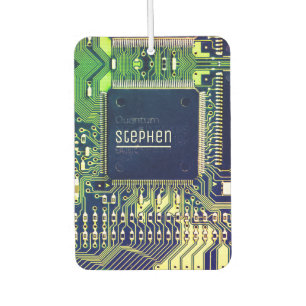 Modern Printed Circuit Board Design Add Name Geeky Car Air Freshener