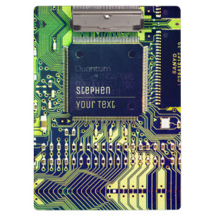Modern Printed Circuit Board Design Add Name Geeky Clipboard