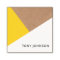 Modern Printed Kraft Yellow White Geometric