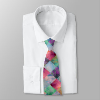 Modern Prismatic Diamond Pattern Necktie