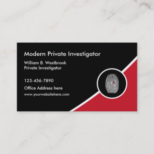Modern Private Investigator Business Card