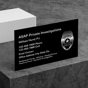 Modern Private Investigator Theme Business Card